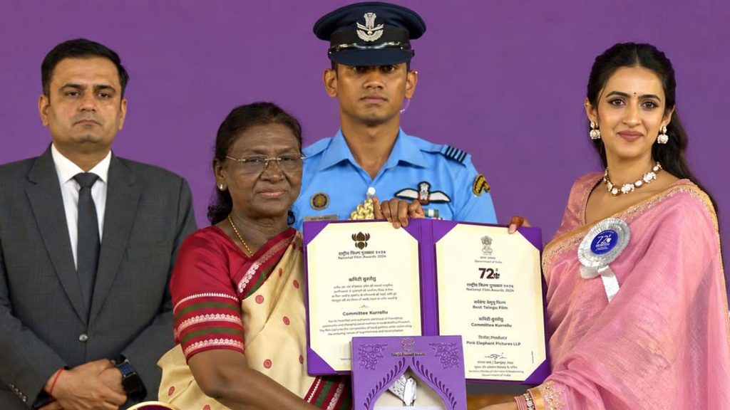Niharika Konidela receiving national award